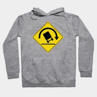 Caution Road Sign Tipping Truck Hoodie